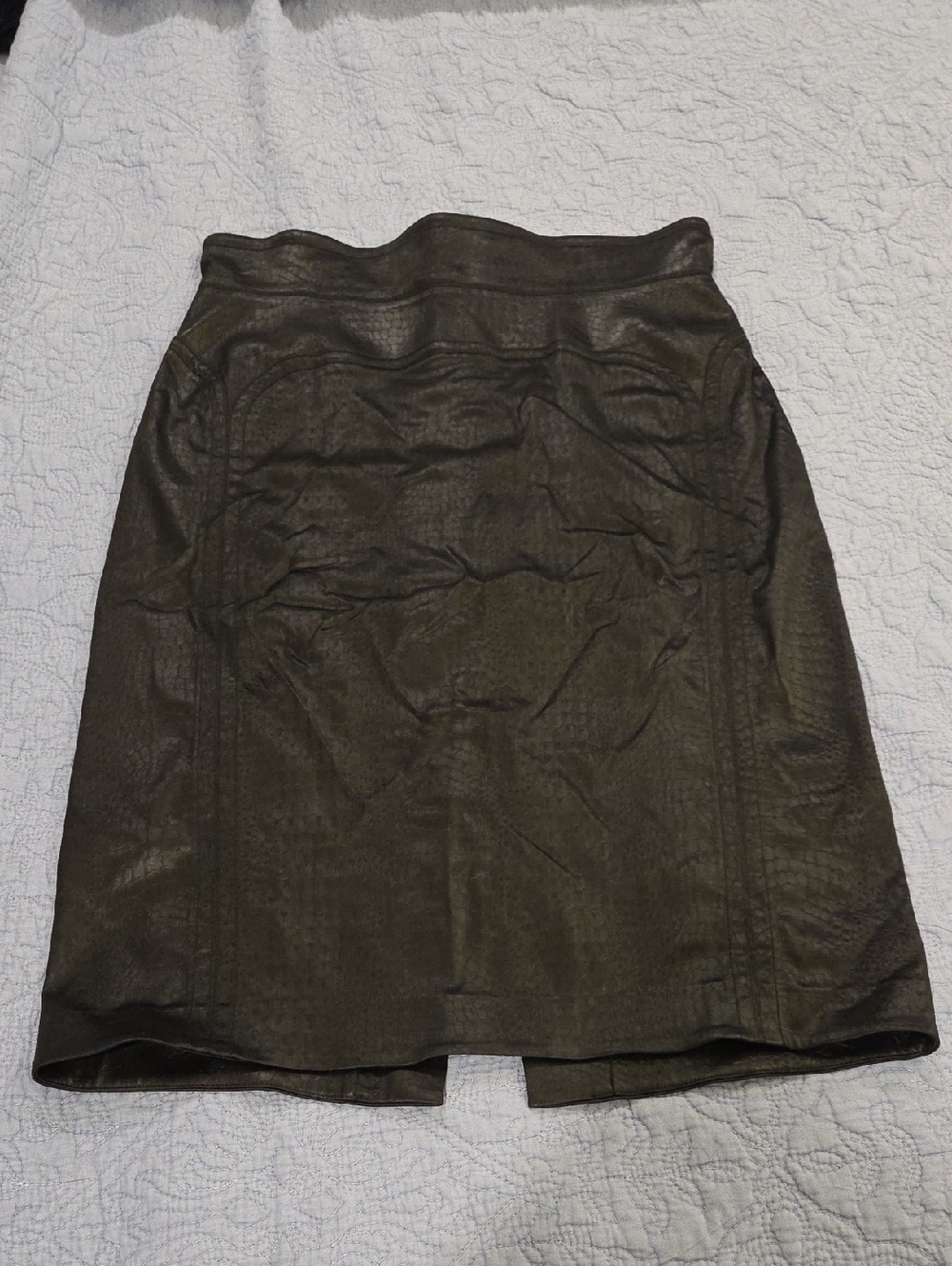 Byron Lars Beauty Mark Snakeskin Print High Waist Pencil Skirt Size 12!